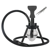 Мини размер паук алюминиевый кальян двойной шланг кальяна Высокое Качество Чаша готовой набор с Тонг лоток пружина кальян аксессуары