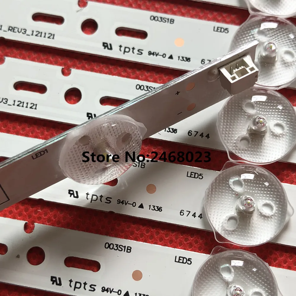 450mm led backlight lampada tira 6leds para 04