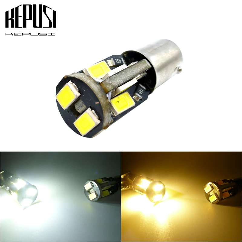 BA9S T4W 233 363 T11 10 SMD 5630 5730 светодиодный автомобиль парковочные лампы, внутреннее освещение лампы для чтения мотор купола лампочки белого и желтого цвета Янтарный