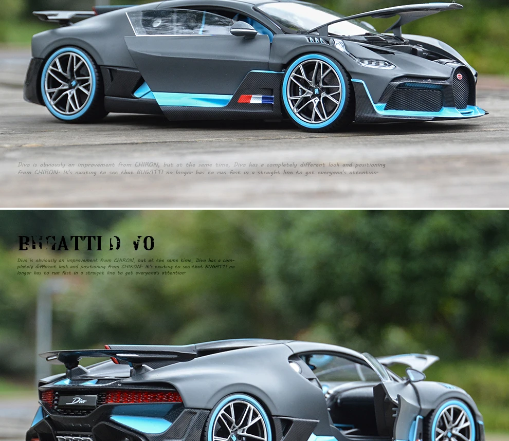 Bburago 1:18 bugatti divo carro esporte simulação