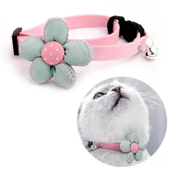 

Dorakitten Cat Collar Creative Flower Bell Decor Adjustable Pet Neck Jewelry Collar Dog Collar Clothing Accessories Pet Supplies