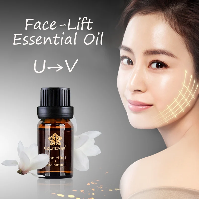 10ml Face Massage Oil Firming Skin Burning Fat Lifting Face Shaping v Face Facial Beauty Oil