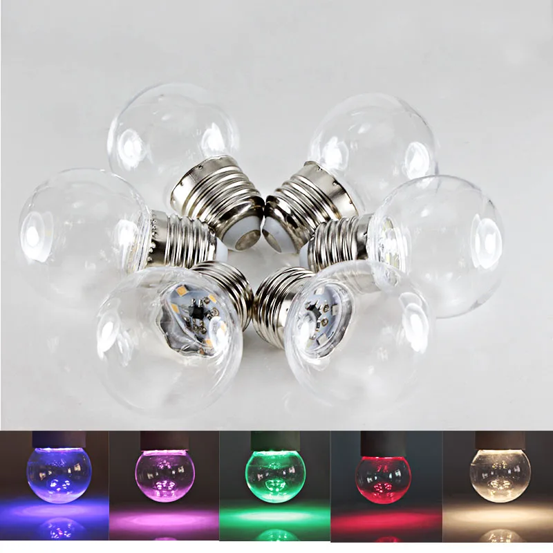 

bombilla led e27 b22 bulb colorful lamp 12V 24V 110V 220V 1W ampoule led decor bar home lampadine string dropshiping Jeazonexi