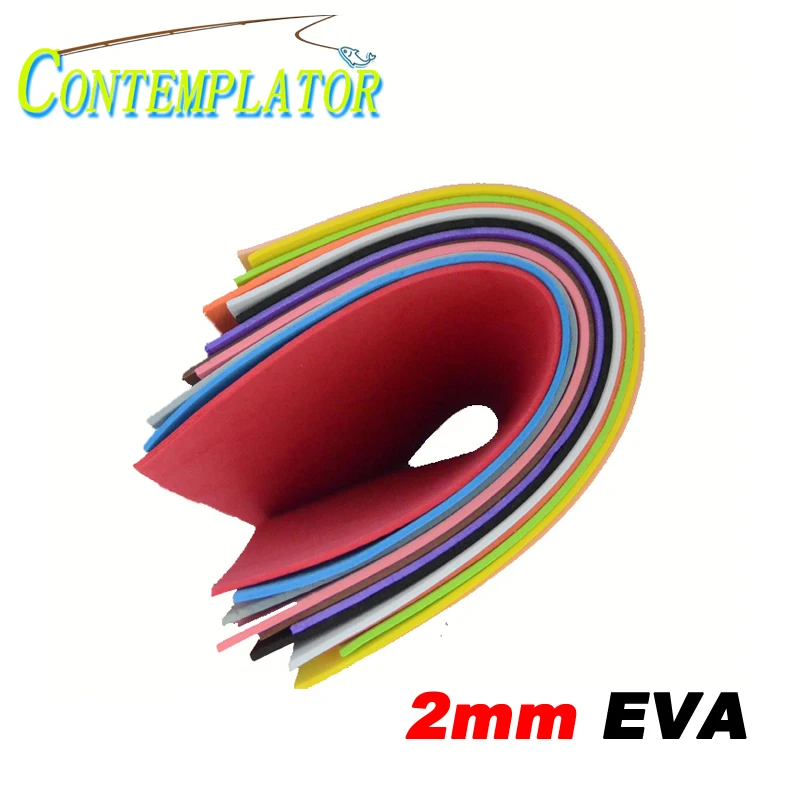 

12pcs Fly Tying 2mm EVA Paper Floating Terrestrial Flies 12colors Foam Sheet Making Detached Bodies Fishing Tackle Accessory