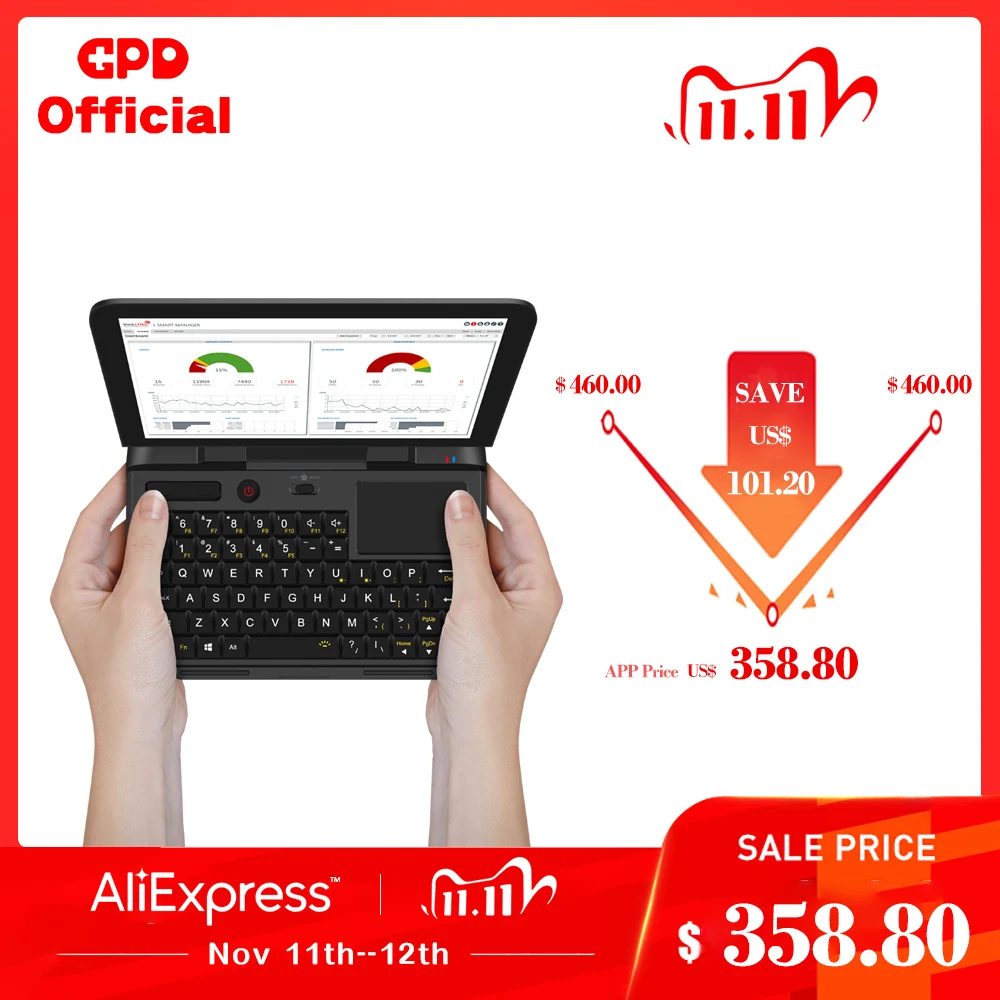 GPD MicroPC Micro PC 6 Inch Intel Celeron N4100 Windows 10 Pro 8GB RAM 128GB ROM Pocket Mini laptop PC Computer Notebook|Laptops| – AliExpress