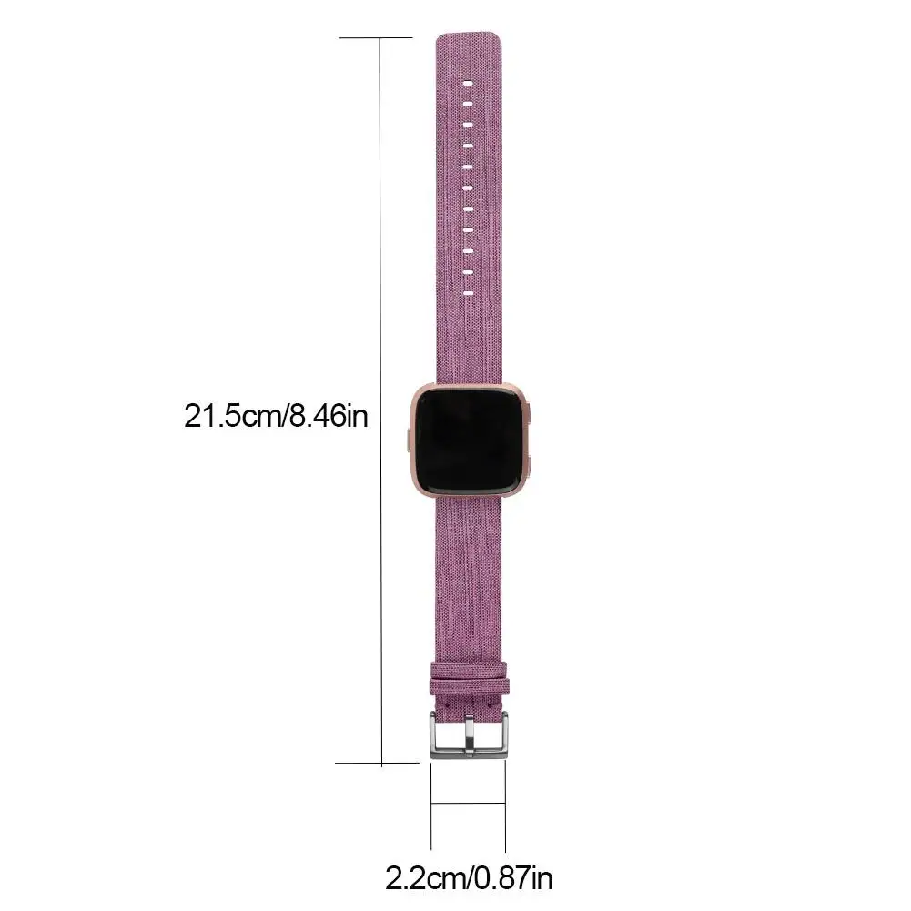 Холст часы ремешок с пряжкой Разъем для Fitbit Versa Sport Smartband# BW