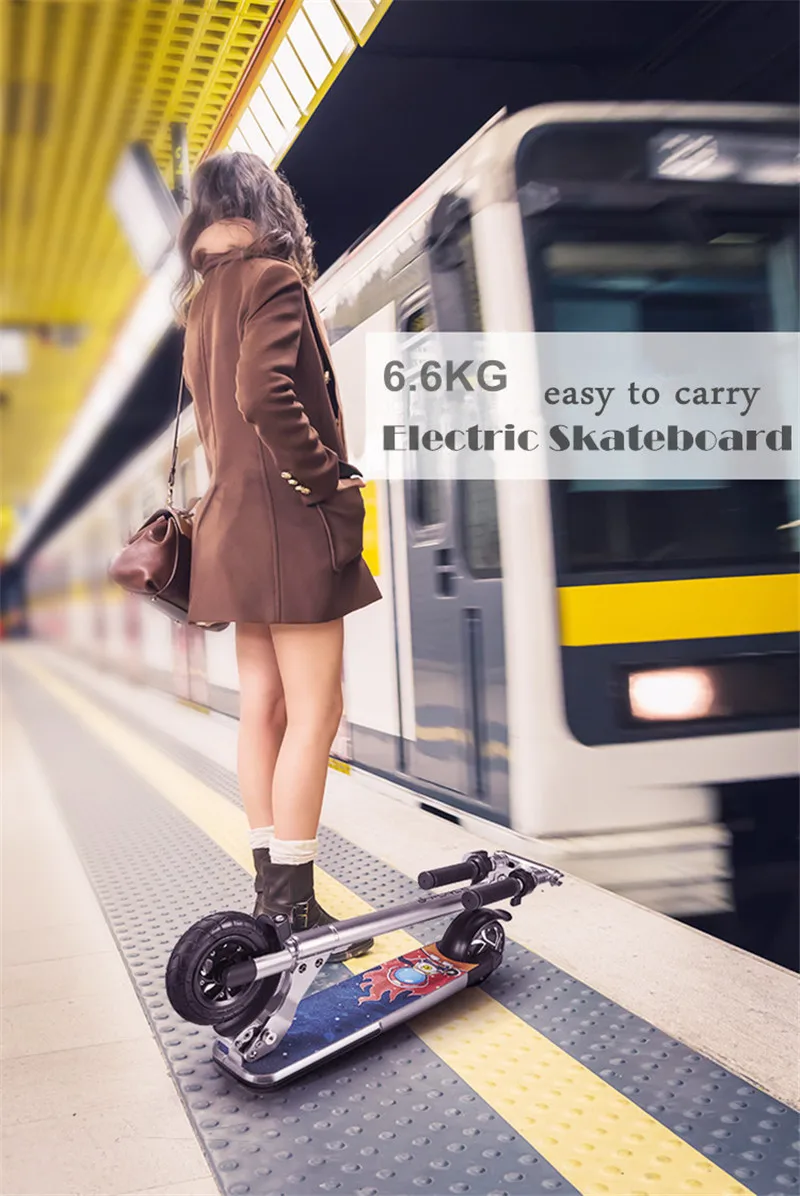 Daibot Portable Electric Scooter 2 Wheel Electric Scooters RemoteHand Brake AdultKids Yellow Folding Electric Kick Scooters  (33)