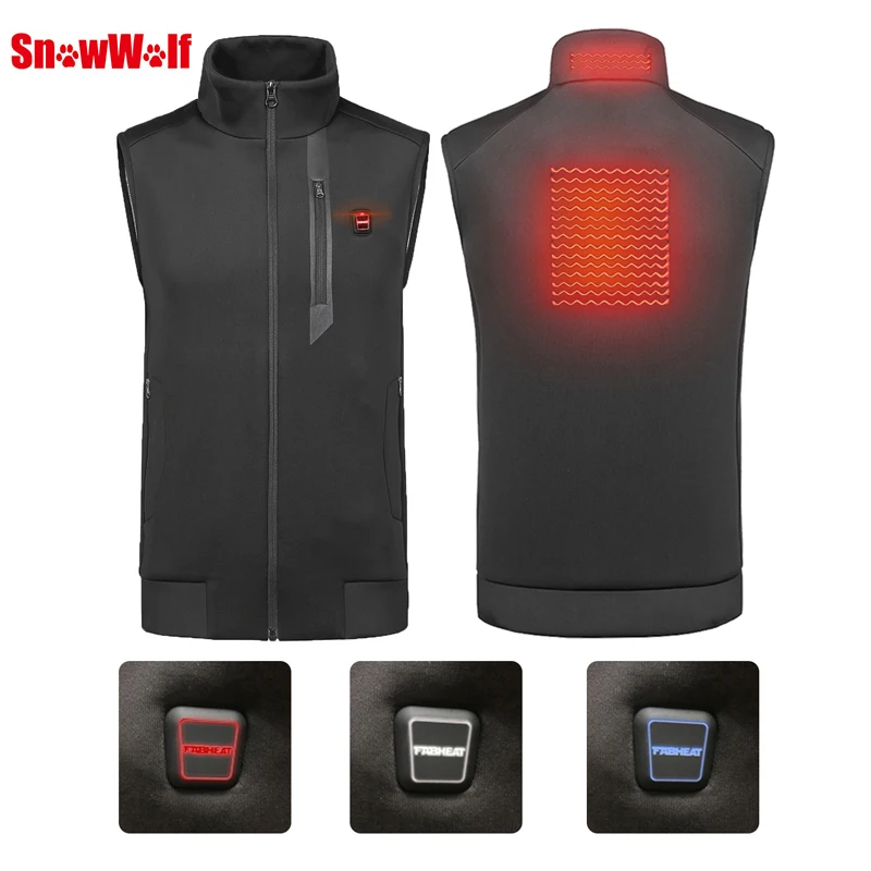 SNOWWOLF 2018 Мужская зимняя уличная USB Инфракрасная нагревательная жилетка куртка