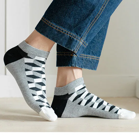 Sports Socks Cotton Socks Plain Color Boat Socks Boat Socks Business Boat Socks Ankle Socks Casual Socks Short Socks Cotton Blend Socks Breathable Socks Solid Color Socks Solid Colour Socks Custom Socks Business Socks Athletic Socks Gym Socks Invisible Ankle Socks Invisible Low Cut Socks Socks Men's Boat Socks Short Summer Business Geometric Lattice Colorful Mens Cotton