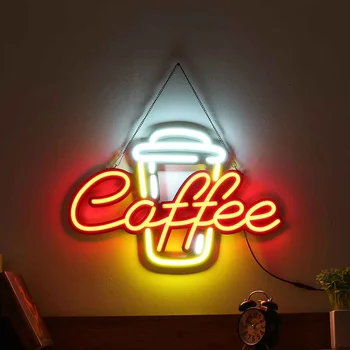 

LED Neon Sign Light Tube Coffee Bar Club KTV Wall Decoration Commercial Lighting Neon Bulbs Cafeteria Visual Artwork Lamp