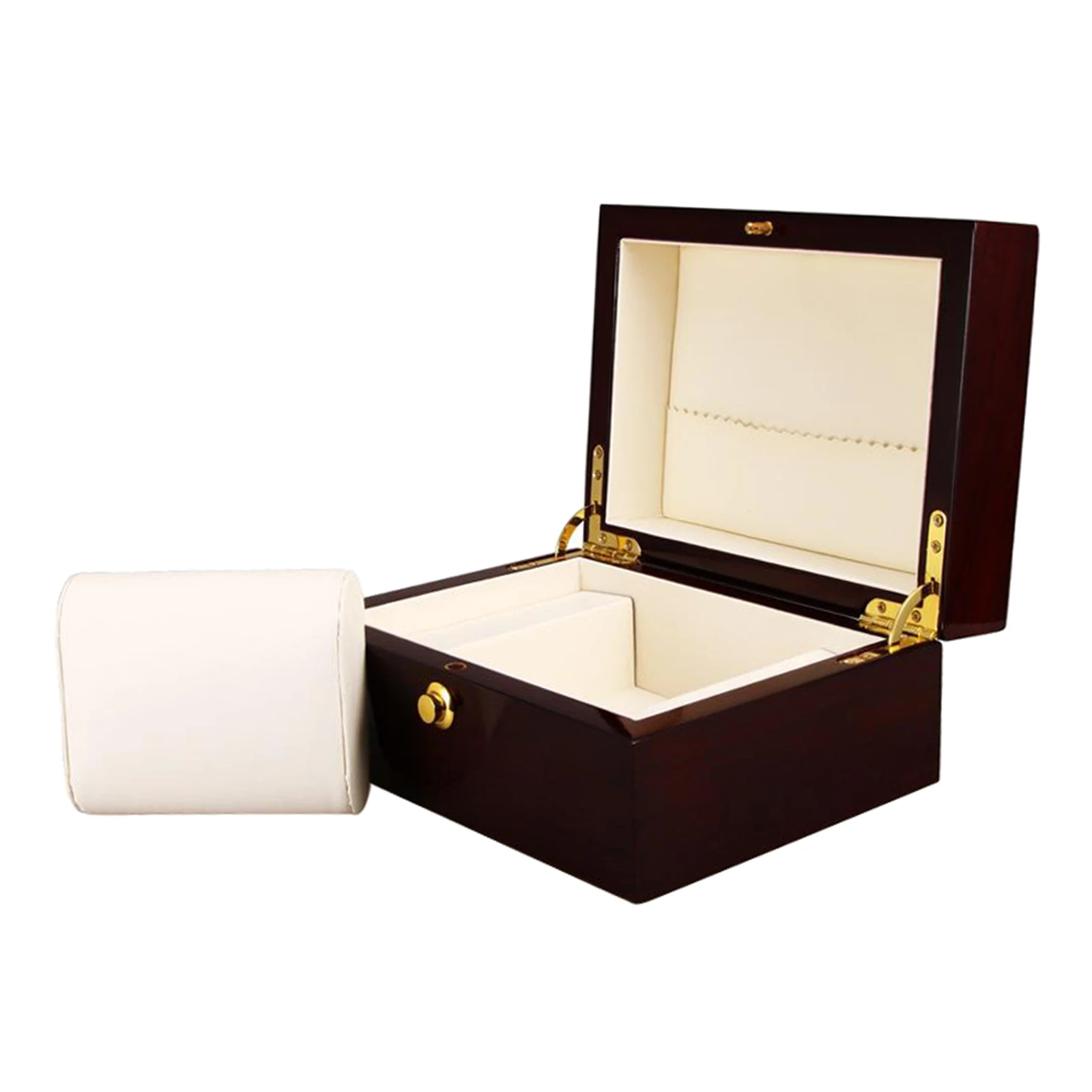 

Classic Elegant Solid Wood Wooden Watch Bracelet Case Bangle Storage Box Organizer Counter Top Wristwatch Display w/ Pillow