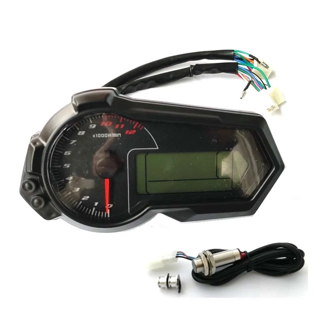 For 2,4 Cylinders Universal Motorcycle Odometer Tachometer ATV LCD
