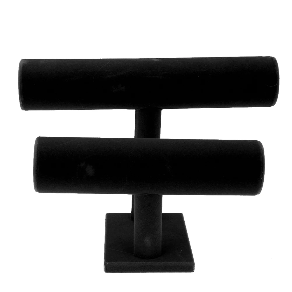 

Bangle Storage Desktop Detachable Showcase Stand 2 Tier Home Shop Organizer Velvet Jewelry Holder Watch Bracelet Display Solid