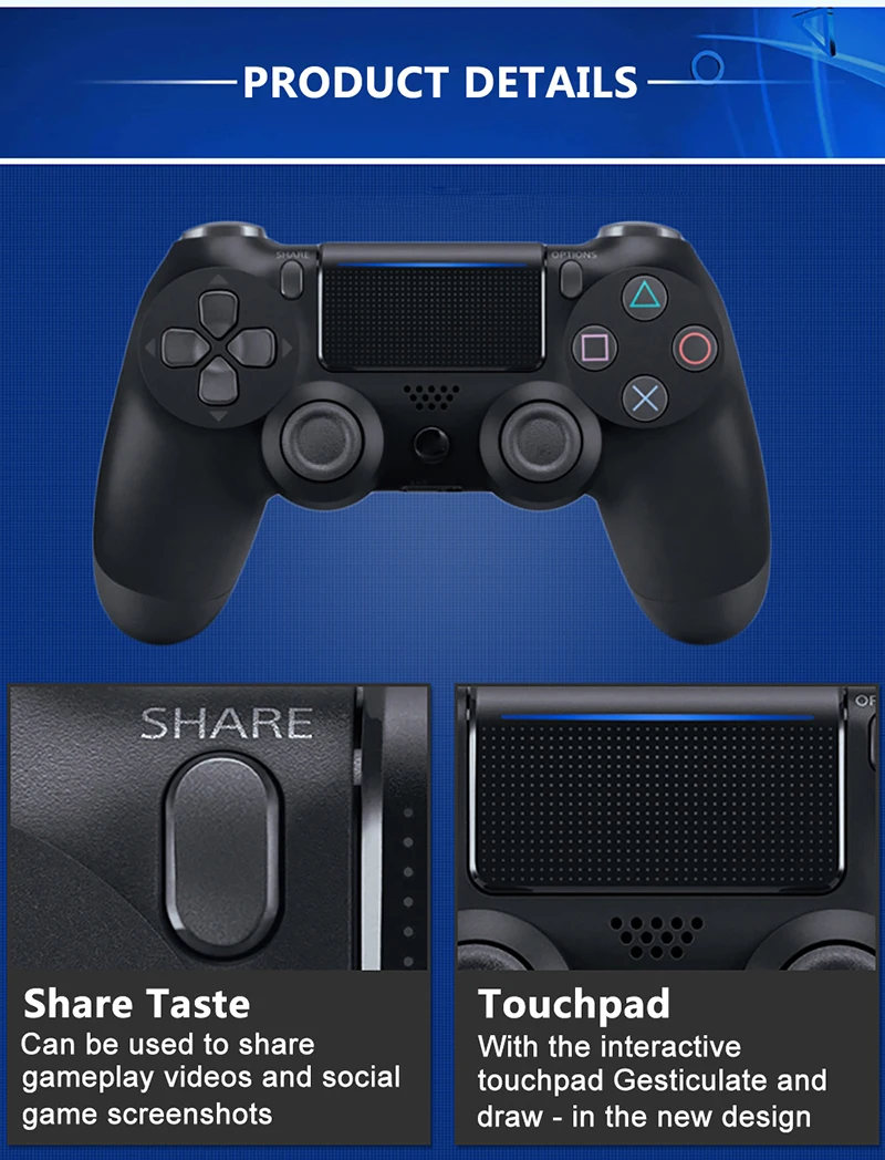 Беспроводной контроллер Bluetooth 4,0 Dual Shock джойстик геймпады для playstation 4 PS4 Геймпад PS4 версия 2 поддержка ПК