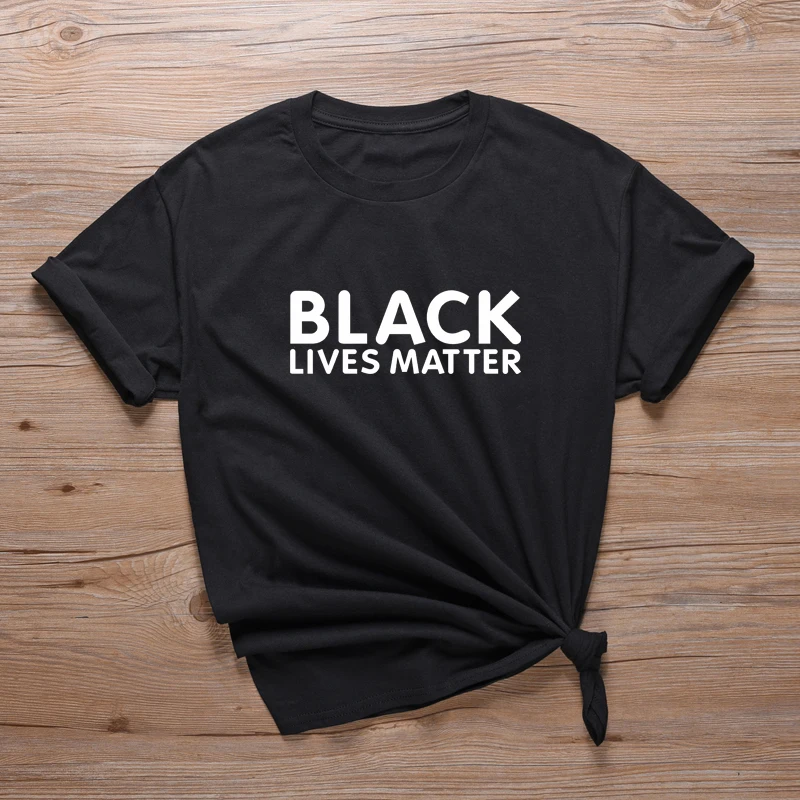 Черная футболка с надписью Lives Matter унисекс Support Black People женские топы футболки
