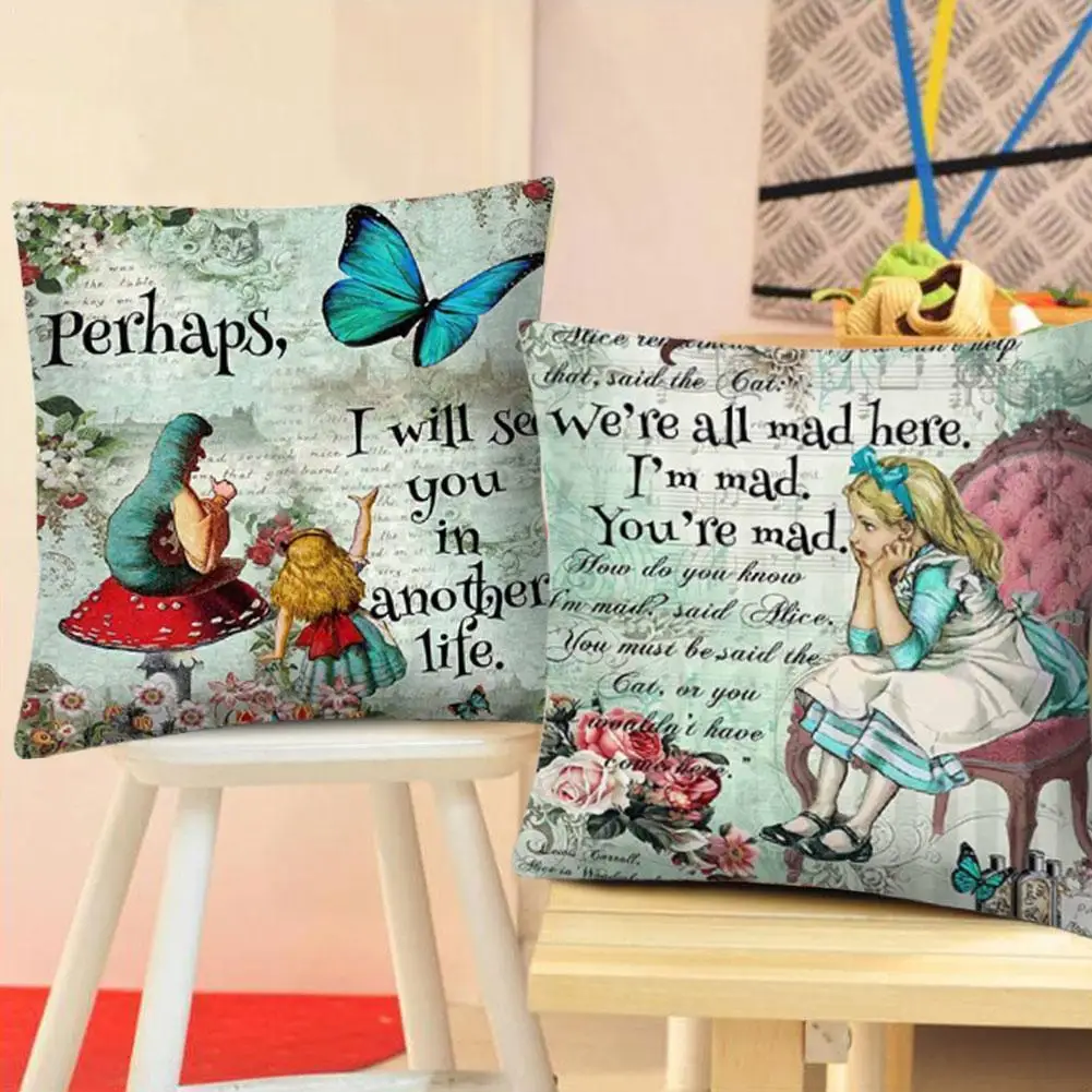 

Hand Drawn Retro Country Color 45 * 45cm Pillowcase Decoration Linen Pillowcase Pillow Decoration Car Home Car Pillowcase X0B0