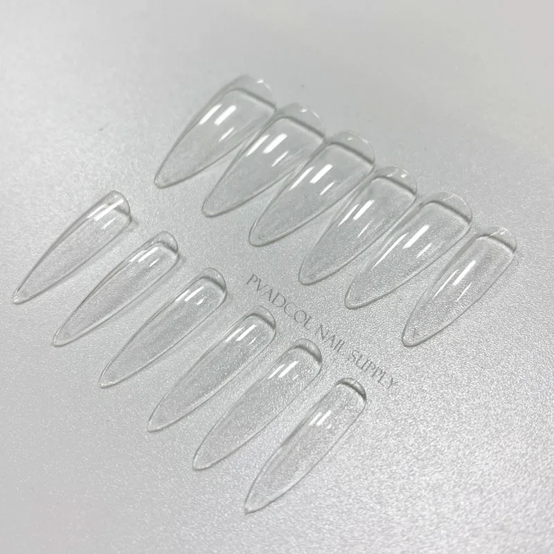 120pcs/box Instant Soft Gel Nail Tips Sculpted Coffin Stiletto Full Cover Press On Nail Tips Soak Off Salon Custom Nails