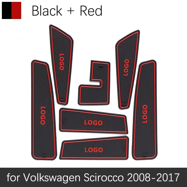 Автомобильный Гаджет коврик для VW Scirocco R GTS аксессуары для Volkswagen 2008 2009 2010 2011 2012 2013 аксессуары гелевая накладка руб - Название цвета: Scirocco 08-16 Red