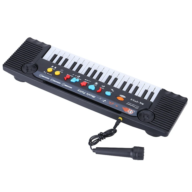 37 Keys Multifunctional Mini Electronic Keyboard Piano Music Toy With Microphone Educational Electone Gift For Children Babies