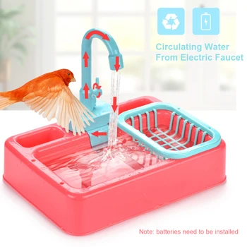 

2020 New Pet Bird Bath Shower Parrots Bath Faucet Bird Water Dispenser Feeder Bowl For Parrot Parakeet Cockatiel Birds