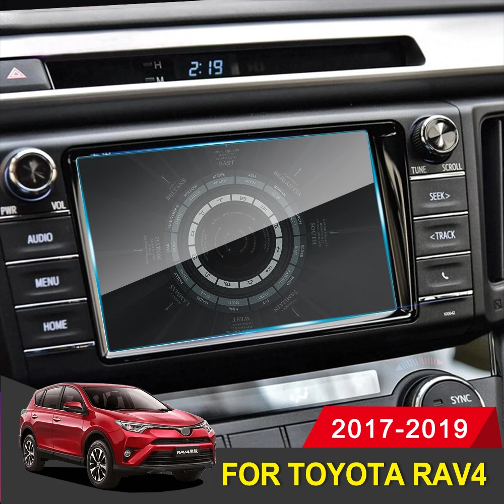 Для Toyota RAV4- внутренняя gps Навигация экран стальное стекло защитная пленка для ЖК-экрана пленка для экрана Авто аксессуары для интерьера