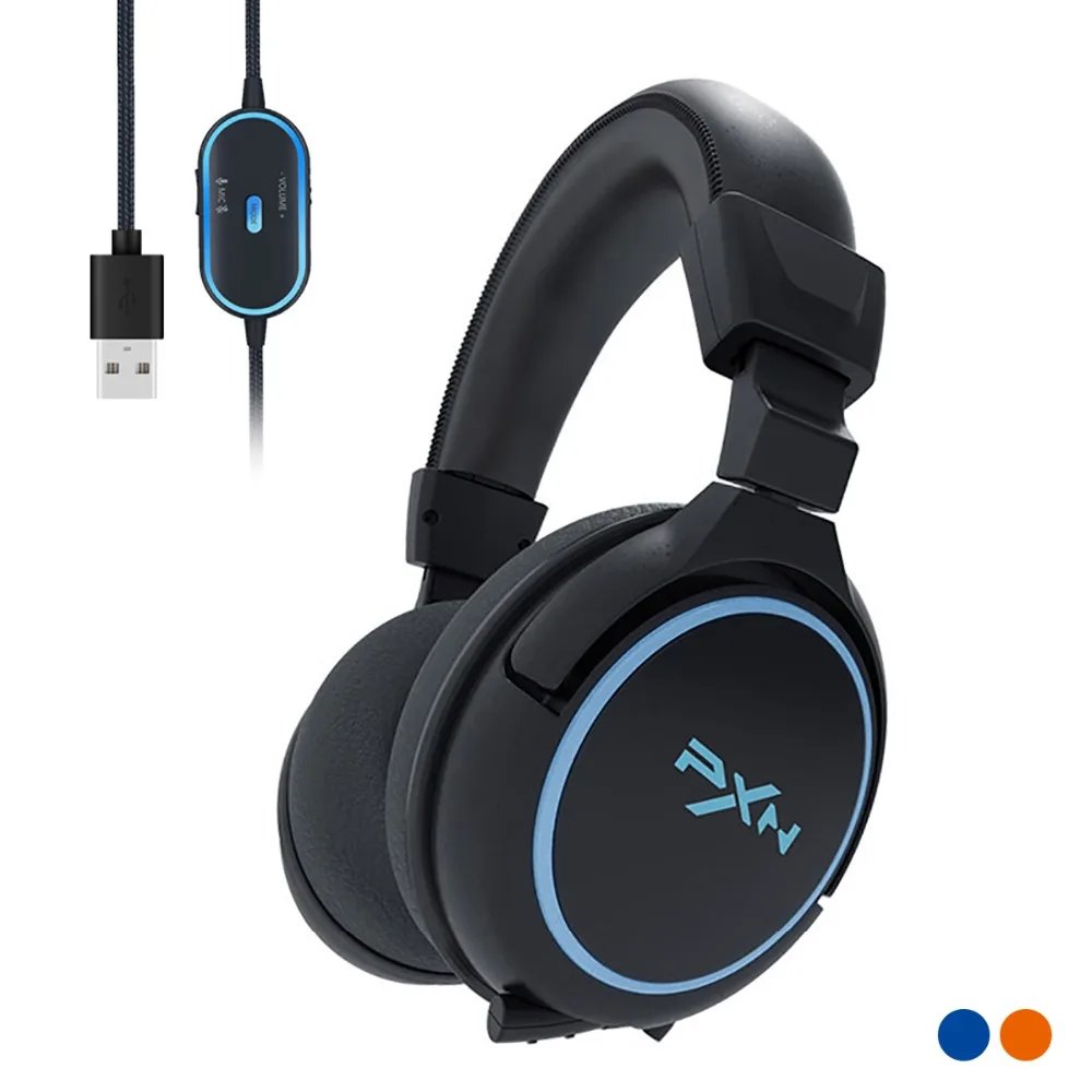 PXN-U306 Gaming Headset Headphones 7.1 Surround Sound Earphones Gamer Over Ear USB Wired Headset LED Light PC Gamer (16)