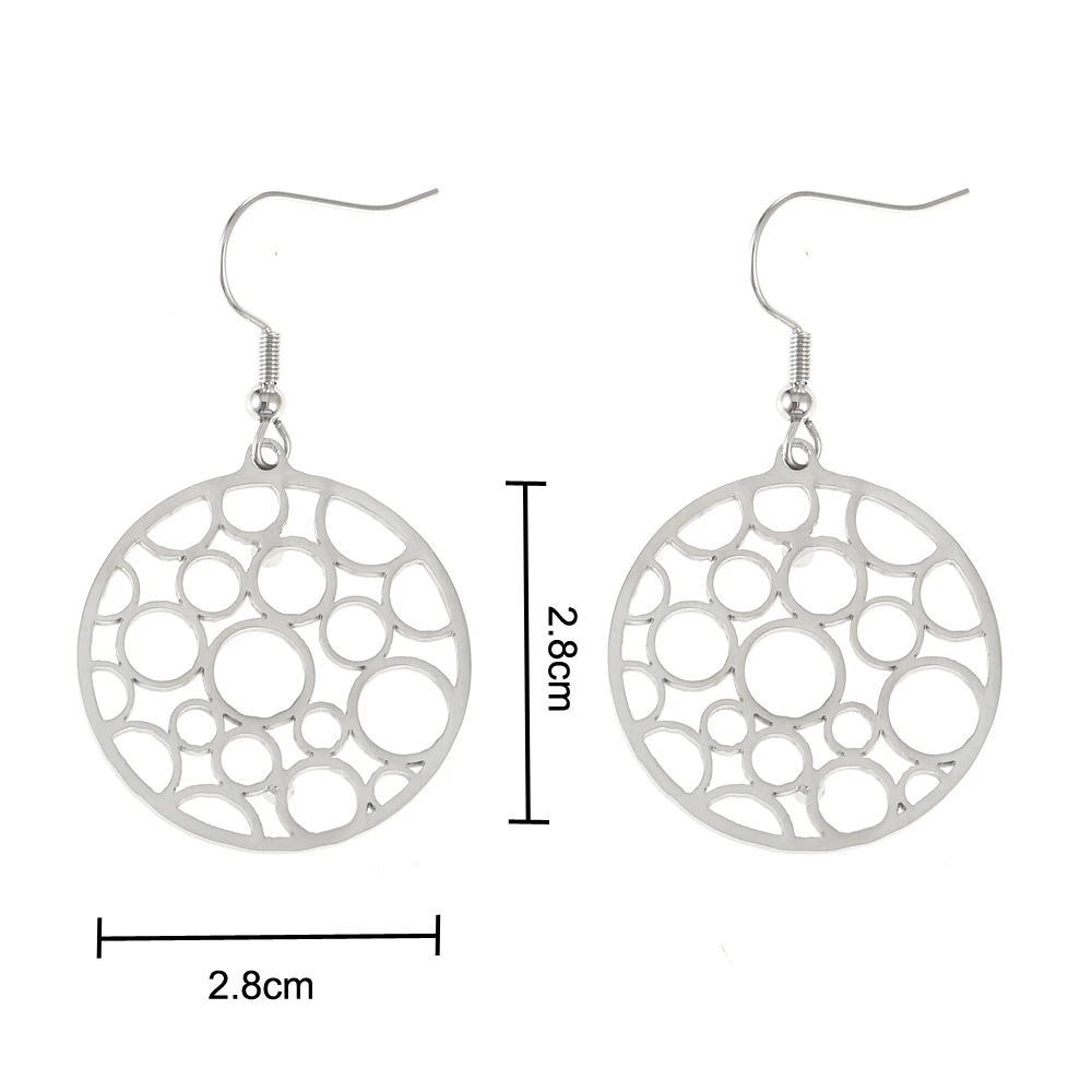 Cremo Stainless Steel Round Stud Earrings For Women Luxury Silver Color Small Earings Interchangeable Leather Fashion Jewelry