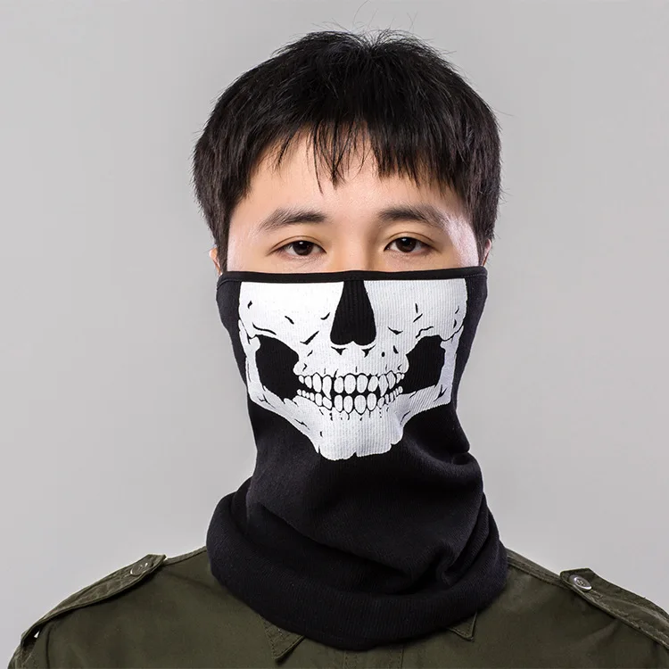 Маска Ghost Mage наружная Спортивная головная повязка крутая печатная ребристый узор Супер эластичная колл службы игровая маска