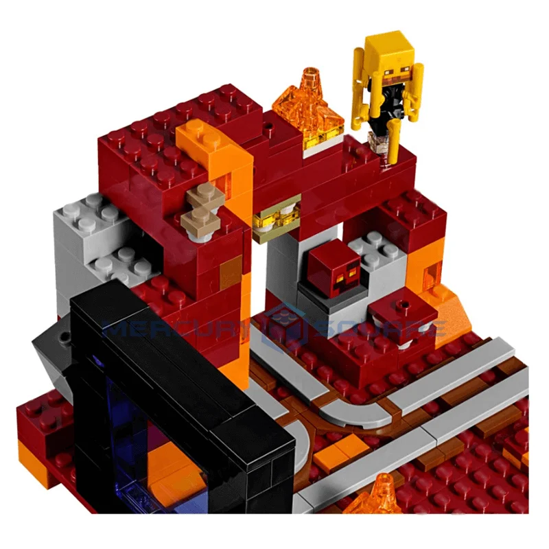 Nether Portal Building Blocks With Diamond Steve Action Figures Compatible My World Bricks Set Gifts Toys 21143 Nether Portal Building Blocks With Diamond Steve Action Figures Compatible My World Bricks Set Gifts Toys 21143