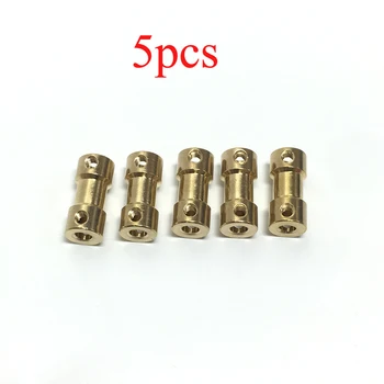 

5PCS Copper Coupling Length 20mm Drive Shaft Connector Diameter 9mm Motor Coupler with Screws for DIY RC Boat Car Aircraft Model
