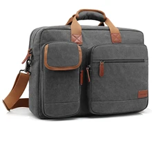 

CoolBELL 15.6/17.3 Inch Laptop Bag Canvas/Nylon Briefcase Protective Messenger Bag Shoulder Bag Multi-functional Business Bag