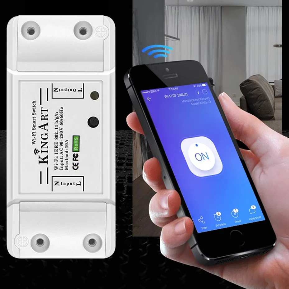 

Wireless Wifi Smart Switch Remote Control Automation Module DIY Timer Universal Smart Home 10A AC90-250V Light Switch