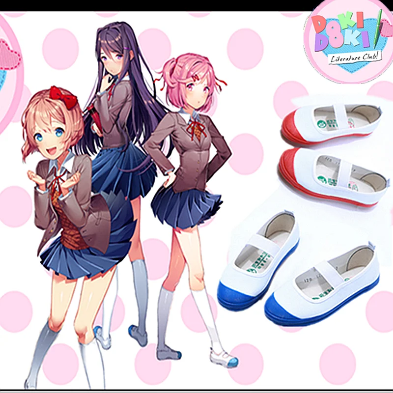 Doki Doki Literature Club Cosplay Shoes Japanese Anime School Shoes Girl Sport Shoes Yashiro Nene Yuri Natsuki Cosplay Shoes Aliexpress