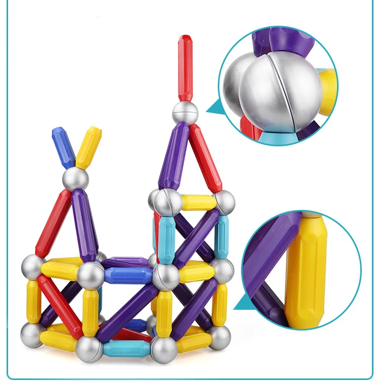 Большой размер, магнитные стержни, сделай сам, игрушка, детский Магнитный конструктор, строительные блоки, Строительный набор, развивающие сборные игрушки для детей
