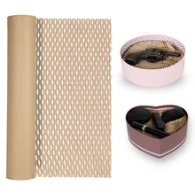 Papier d'emballage artisanal en forme de nid d'abeille, pour fleurs et tissus, artisanal, respectueux de l'environnement, pour fête d'anniversaire, noël 