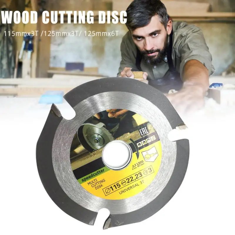 

1PC 125/115MM 3T/6T Wood Carving Disc Circular Saw Blade Woodworking Cutting Disc Saw Blade Grinder Tool Accessories