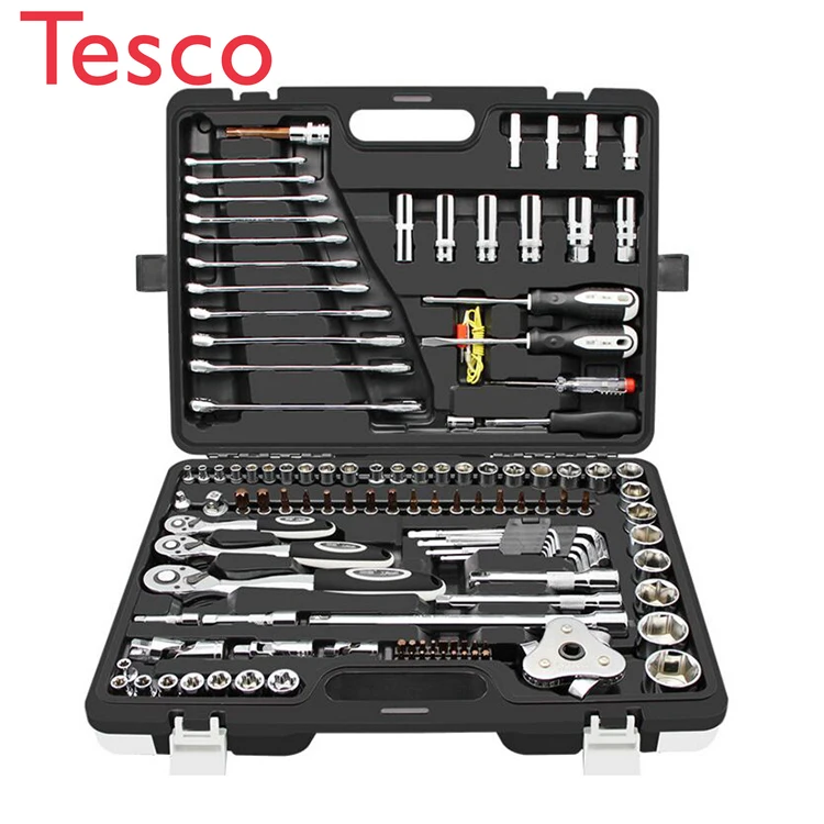 123pcs screwdriver hex key combination wrench reversible ratchet quick release wrench socket bits tools set