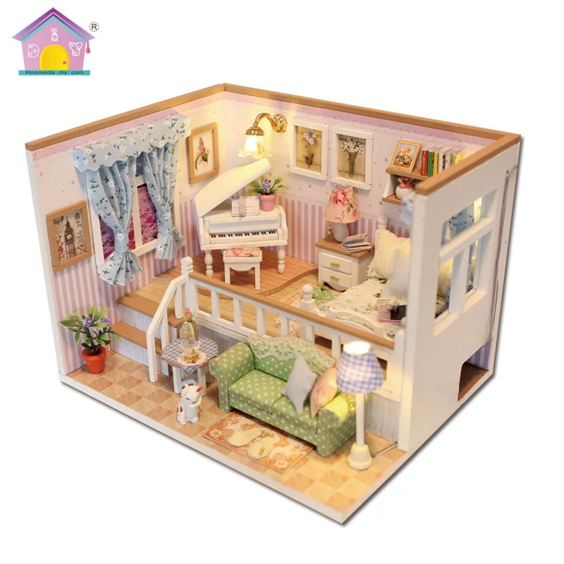 

Creative DIY Toy Because Met You Wooden Sand Table Model Material Doll House