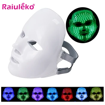 

7 Colors Led Facial Mask Korean Photon Therapy Face Mask Machine Whitening Anti-wrinkle Acne Mask Beauty Ultralight Version