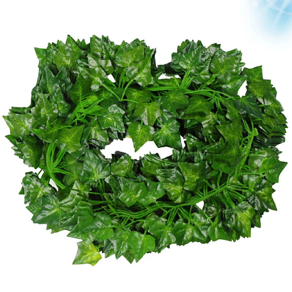 10pcs Artificial Plants Rattan Wall Decor Boston Ivy Leaf Vine Ornaments Hanging Ornament | Дом и сад