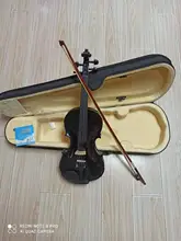black wood  violin 4/4 3/4 2/4  1/4 1/8 for student