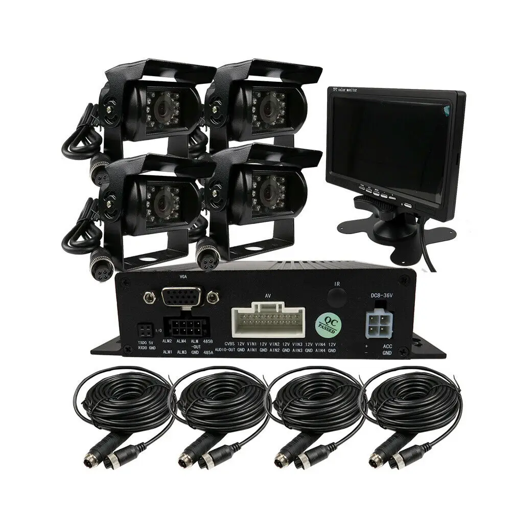 DIY 720P AHD 4CH 256GB Автомобильный грузовик мобильный DVR видео рекордер заднего вида CCTV