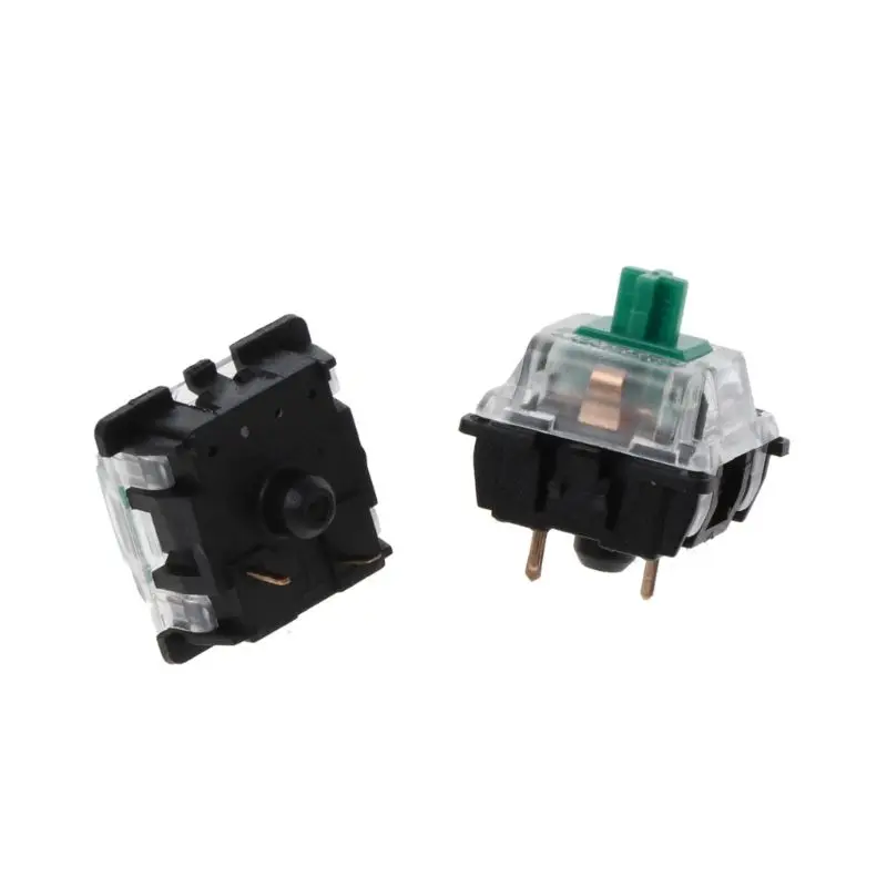 

10Pcs Mechanical Keyboard Gateron MX 3 Pin Green Switch Transparent Case