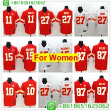 Женские рубашки из Джерси Kansas City Патрик махомс II Трэвиса келсе Карима Ханта тайрека Хилл паром, незыблемая Ограниченная серия