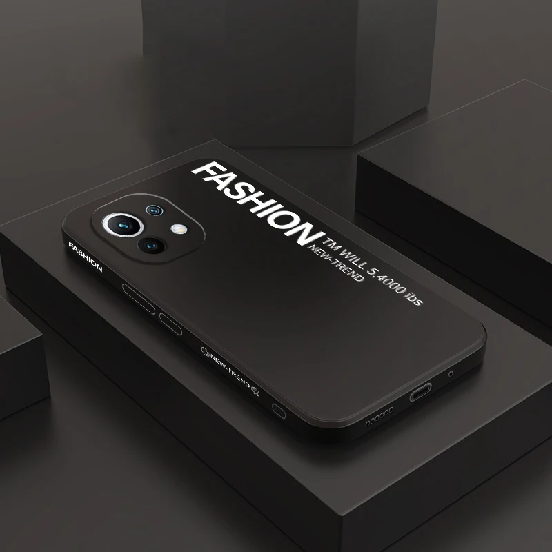 Ultra Thin Text Liquid Silicone Case For Xiaomi 11 10 10Pro 10S 9 CC9Pro Redmi Note 8 9Pro 8Pro Soft Protection Cover Coque | Мобильные
