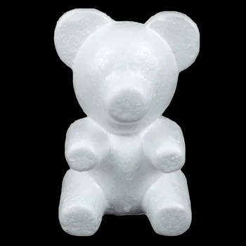 

3 size Polystyrene Styrofoam Foam Ball Rose White Bear Crafts For DIY Party Decoration Wedding New Year Valentines Day Gift