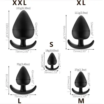 WAKEWAY 5 Size Silicone Big Butt Plug Anal Sex Toys for Adults Men Woman Underwear Buttplug Dildo Masturbador Anus Dilatador 2