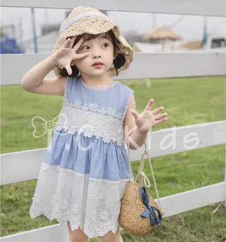 

kids dresses 2020 summer baby girls clothes Cute sleeveless vest dress cotton Light and comfortable baby girls dress