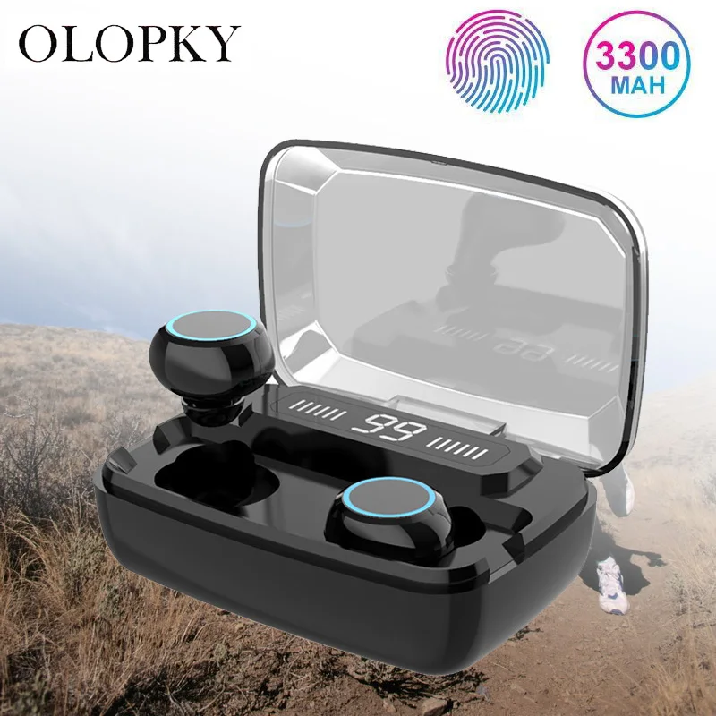 

TWS Bluetooth 5.0 Earphones Touch Control Wireless Earbuds Earphone With 3300mAh Charging Box Deep Bass Headset For Mobile Phone