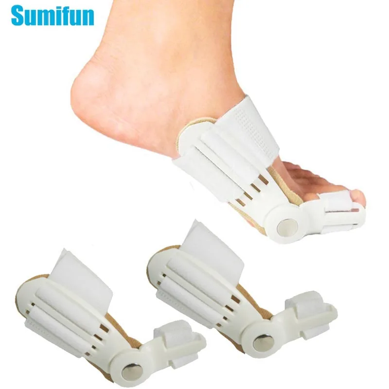 

2Pcs Sumifun Toe Corrector Foot Care Massager Foot Pain Relief Hallux Valgus Bunion Splint Straightener C392